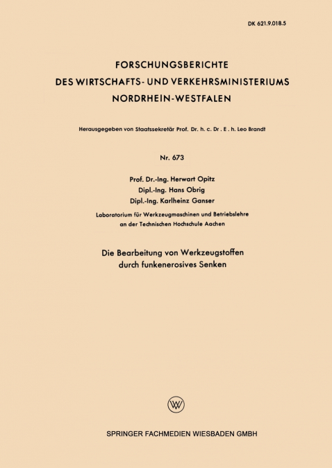 FUNKENEROSIVE BEARBEITUNG