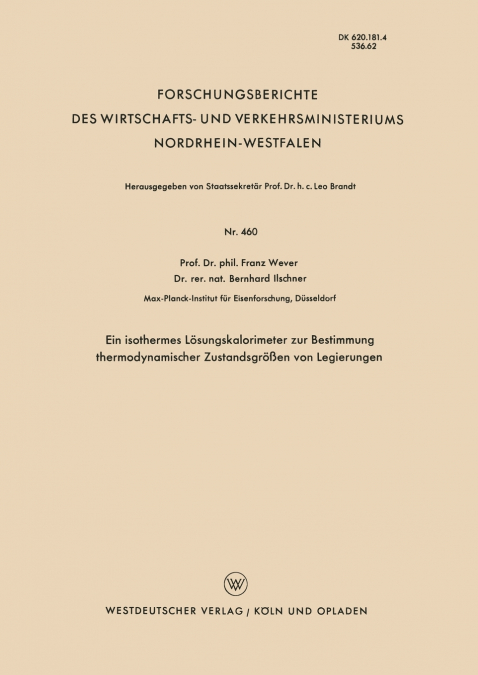 EIN ISOTHERMES LOSUNGSKALORIMETER ZUR BESTIMMUNG THERMODYNAM
