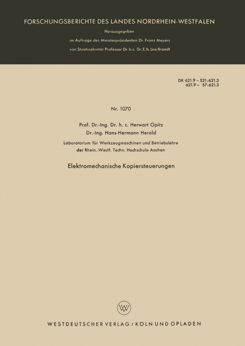 ELEKTROMECHANISCHE KOPIERSTEUERUNGEN