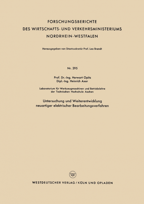UNTERSUCHUNG UND WEITERENTWICKLUNG NEUARTIGER ELEKTRISCHER B