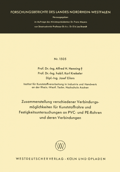 ZUSAMMENSTELLUNG VERSCHIEDENER VERBINDUNGSMOGLICHKEITEN FUR
