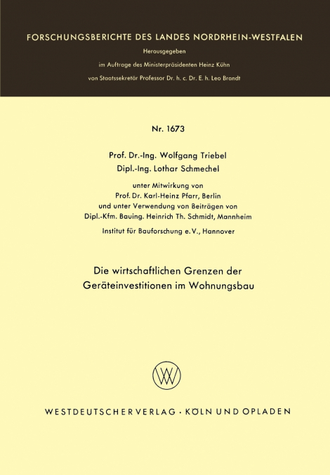 DIE WIRTSCHAFTLICHEN GRENZEN DER GERATEINVESTITIONEN IM WOHN
