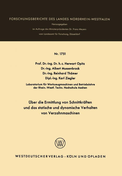 ?BER DIE ERMITTLUNG VON SCHNITTKRAFTEN UND DAS STATISTISCHE