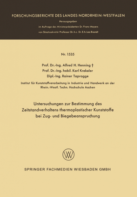 UNTERSUCHUNGEN ZUR BESTIMMUNG DES ZEITSTANDVERHALTENS THERMO