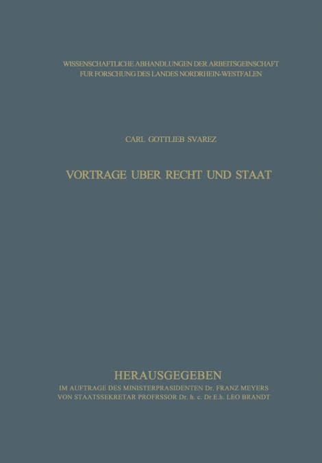 VORTRAGE UBER RECHT UND STAAT