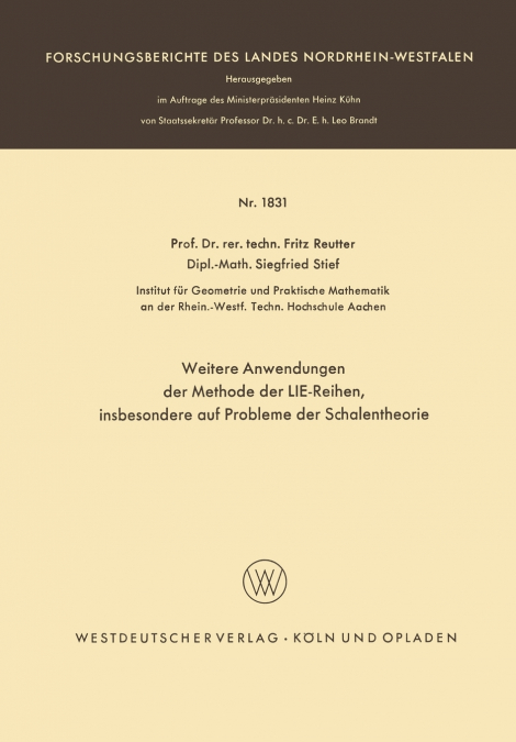 WEITERE ANWENDUNGEN DER METHODE DER LIE-REIHEN