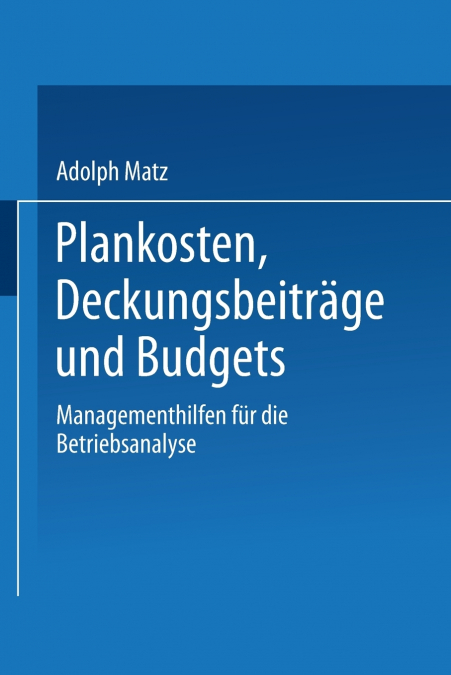 PLANKOSTENRECHNUNG