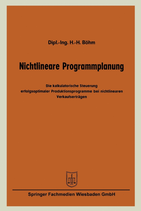 NICHTLINEARE PROGRAMMPLANUNG