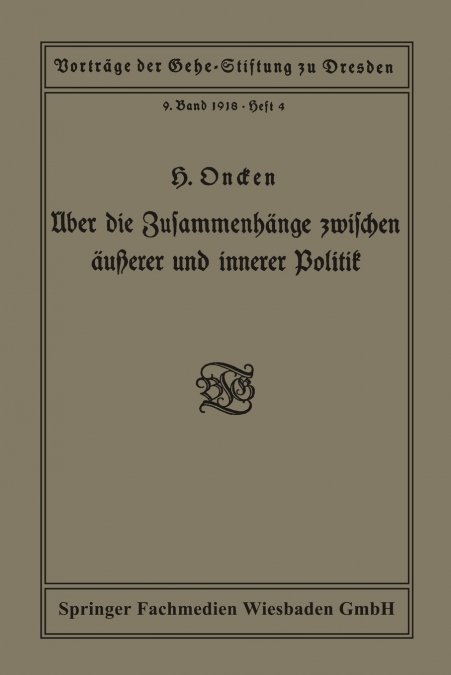 ?BER DIE ZUSAMMENHANGE ZWISCHEN AU�ERER UND INNERER POLITIK