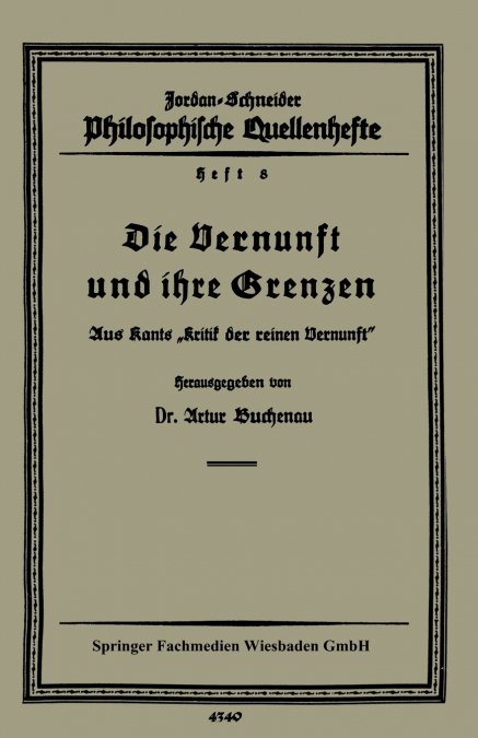 DIE VERNUNFT UND IHRE GRENZEN
