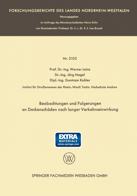 BEOBACHTUNGEN UND FOLGERUNGEN AN DECKENSCHADEN NACH LANGER V