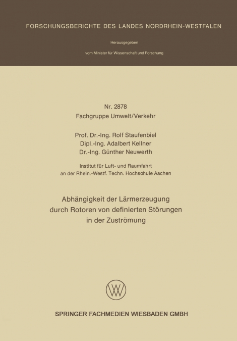 ABHANGIGKEIT DER LARMERZEUGUNG DURCH ROTOREN VON DEFINIERTEN