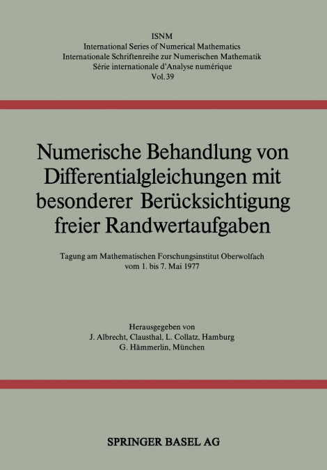 NUMERISCHE BEHANDLUNG VON DIFFERENTIALGLEICHUNGEN MIT BESOND
