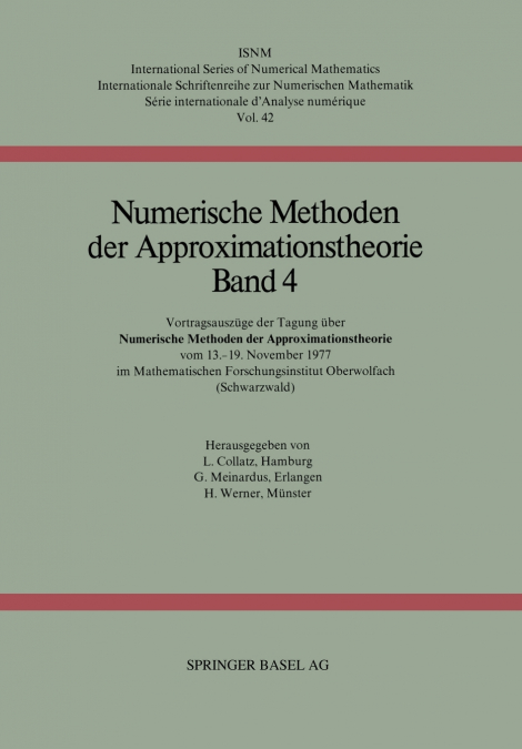 NUMERISCHE METHODEN DER APPROXIMATIONSTHEORIE