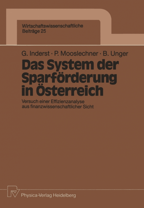 DAS SYSTEM DER SPARFORDERUNG IN (TM)STERREICH
