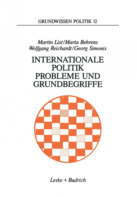 INTERNATIONALE POLITIK. PROBLEME UND GRUNDBEGRIFFE