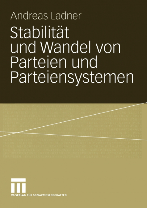 STABILITAT UND WANDEL VON PARTEIEN UND PARTEIENSYSTEMEN