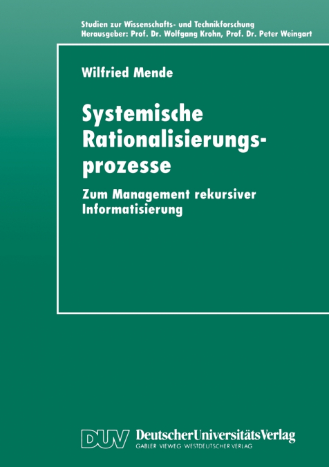 SYSTEMISCHE RATIONALISIERUNGSPROZESSE