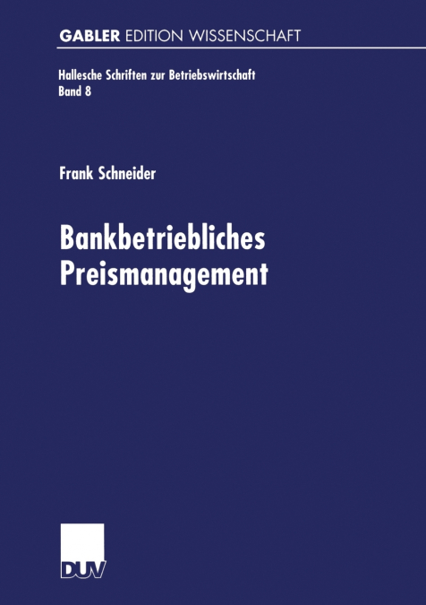 BANKBETRIEBLICHES PREISMANAGEMENT