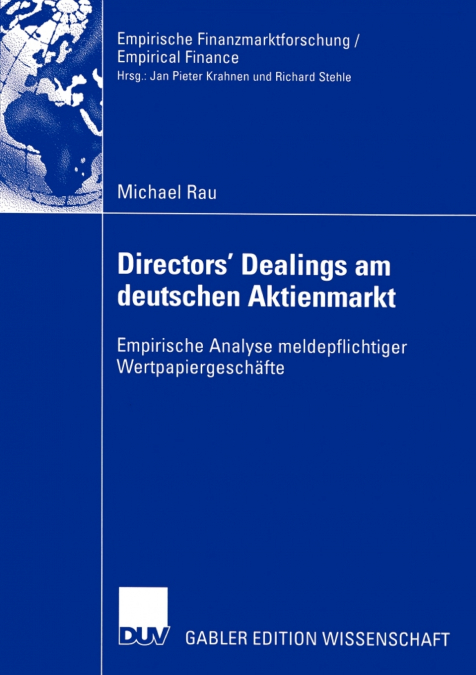DIRECTORS? DEALINGS AM DEUTSCHEN AKTIENMARKT
