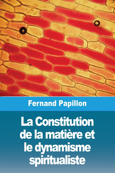 LA CONSTITUTION DE LA MATIERE ET LE DYNAMISME SPIRITUALISTE