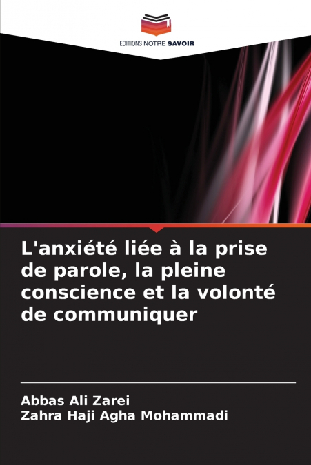 L?ANXIETE LIEE A LA PRISE DE PAROLE, LA PLEINE CONSCIENCE ET