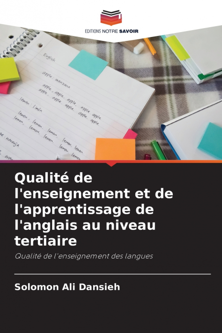 QUALITE DE L?ENSEIGNEMENT ET DE L?APPRENTISSAGE DE L?ANGLAIS