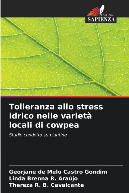 TOLLERANZA ALLO STRESS IDRICO NELLE VARIETA LOCALI DI COWPEA
