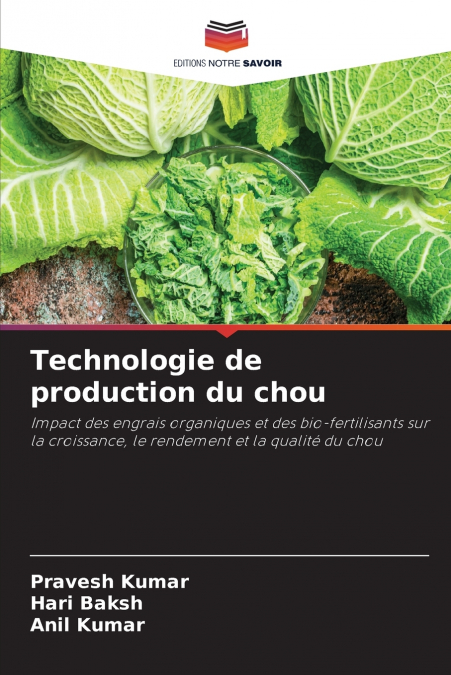 TECHNOLOGIE DE PRODUCTION DU CHOU