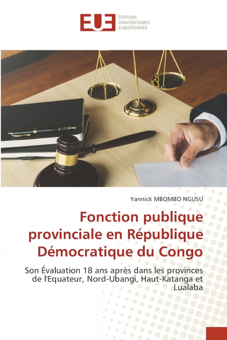 FONCTION PUBLIQUE PROVINCIALE EN REPUBLIQUE DEMOCRATIQUE DU