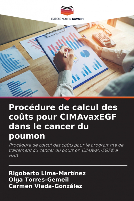 PROCEDURE DE CALCUL DES COUTS POUR CIMAVAXEGF DANS LE CANCER