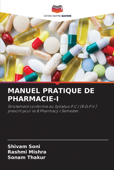 MANUEL PRATIQUE DE PHARMACIE-I