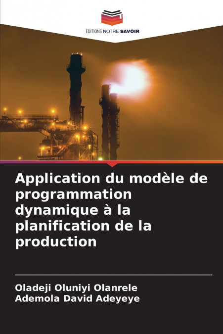 APPLICATION DU MODELE DE PROGRAMMATION DYNAMIQUE A LA PLANIF
