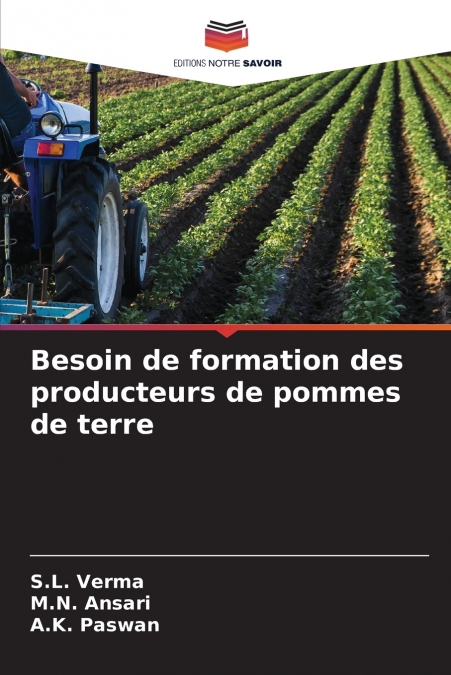 BESOIN DE FORMATION DES PRODUCTEURS DE POMMES DE TERRE