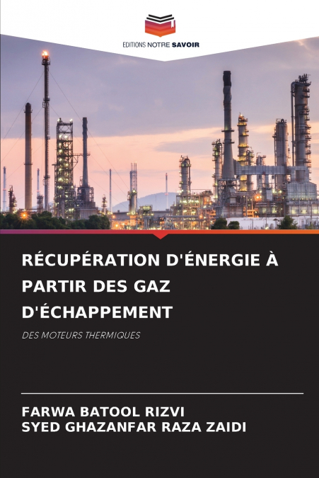 RECUPERATION D?ENERGIE A PARTIR DES GAZ D?ECHAPPEMENT