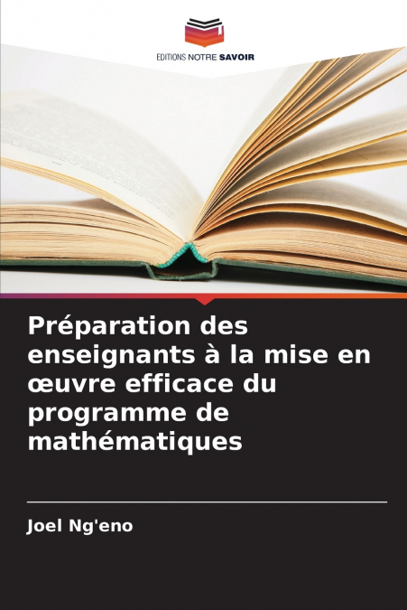 PREPARATION DES ENSEIGNANTS A LA MISE EN ?UVRE EFFICACE DU P
