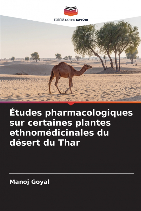 ETUDES PHARMACOLOGIQUES SUR CERTAINES PLANTES ETHNOMEDICINAL