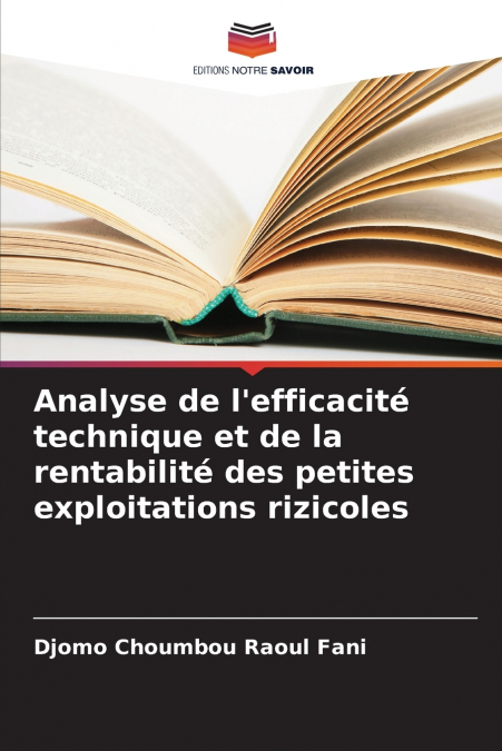 ANALYSE DE L?EFFICACITE TECHNIQUE ET DE LA RENTABILITE DES P