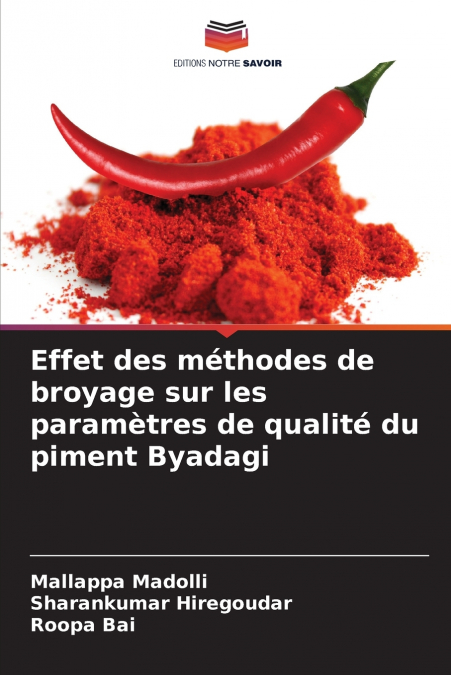 EFFET DES METHODES DE BROYAGE SUR LES PARAMETRES DE QUALITE