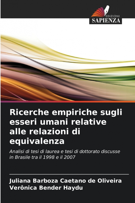 RICERCHE EMPIRICHE SUGLI ESSERI UMANI RELATIVE ALLE RELAZION