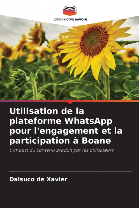 UTILISATION DE LA PLATEFORME WHATSAPP POUR L?ENGAGEMENT ET L