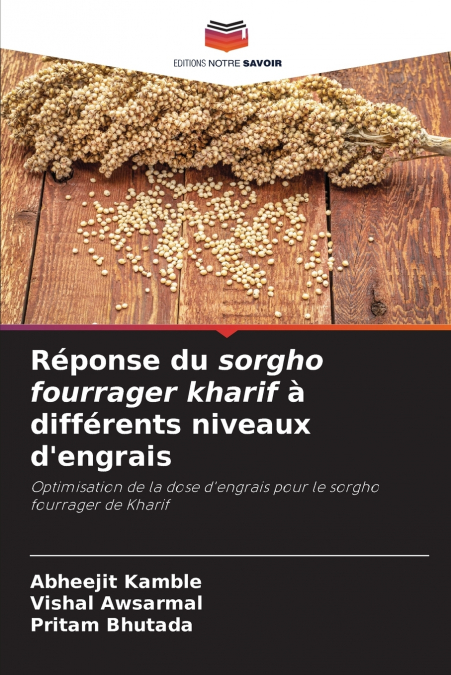 REPONSE DU SORGHO FOURRAGER KHARIF A DIFFERENTS NIVEAUX D?EN