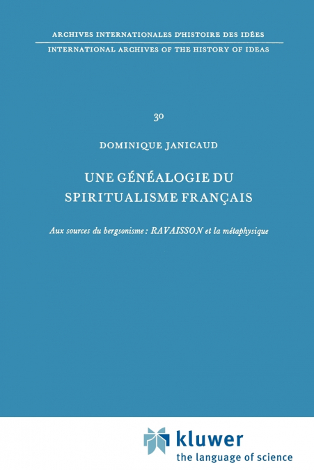UNE GENEALOGIE DU SPIRITUALISME FRAN�AIS