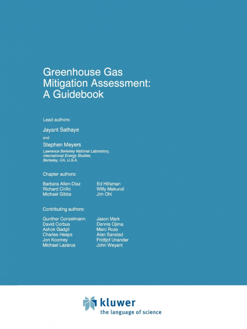 GREENHOUSE GAS MITIGATION ASSESSMENT