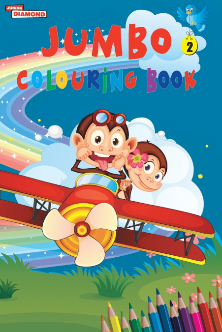 JUMBO COLOURING BOOK 2 FOR 4 TO 8 YEARS OLD KIDS BEST GIFT