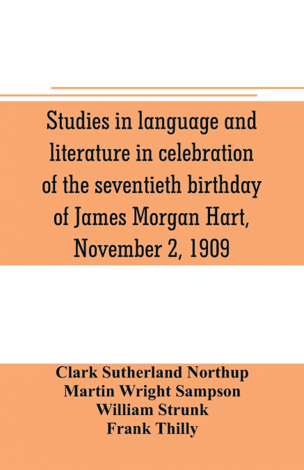 STUDIES IN LANGUAGE AND LITERATURE IN CELEBRATION OF THE SEV