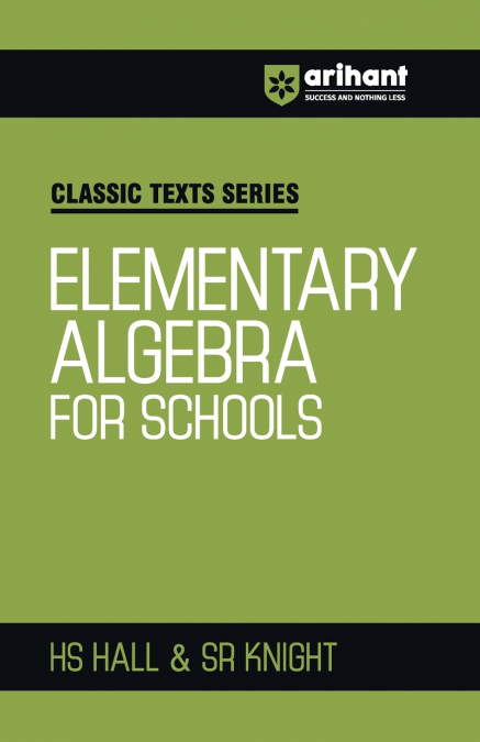 ELEMENTRY ALGEBRA FOR SCHOOL
