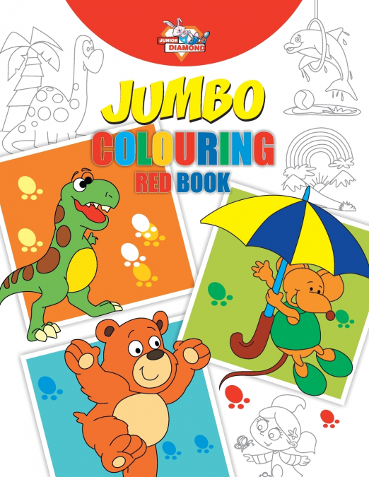 JUMBO COLOURING RED BOOK FOR 4 TO 8 YEARS OLD KIDS BEST GI