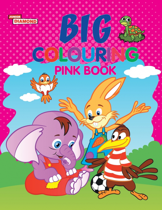 BIG COLOURING PINK BOOK FOR 5 TO 9 YEARS OLD KIDS FUN ACTIV