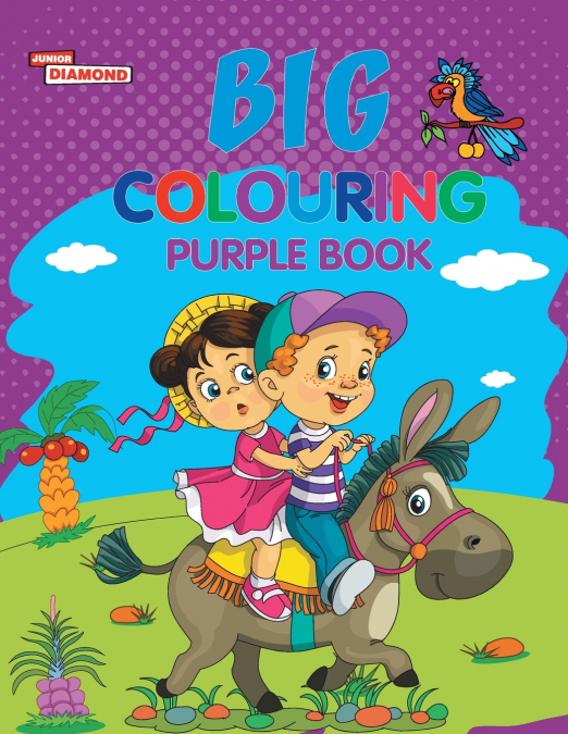 BIG COLOURING PURPLE BOOK FOR 5 TO 9 YEARS OLD KIDS FUN ACT